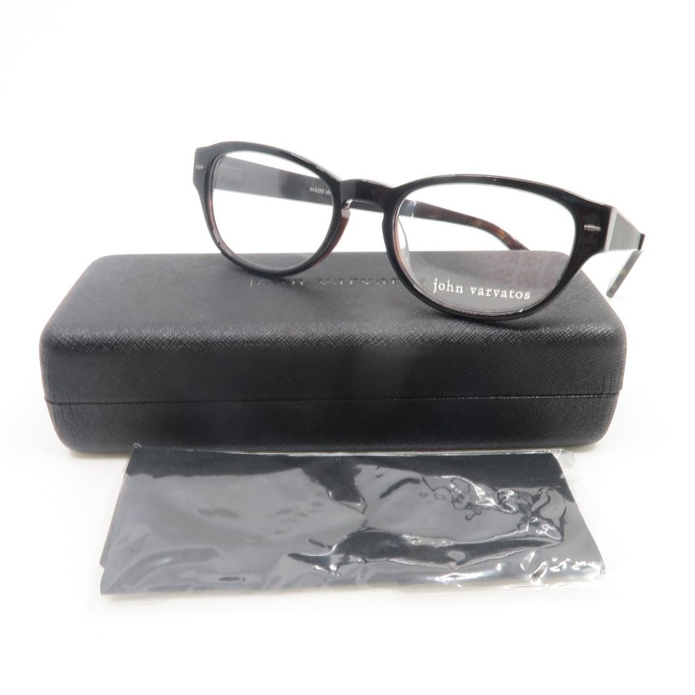 John Varvatos V355 UF 51mm. Black/Havana Oval, New Eyeglasses Frames.